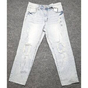 Rue21 Jeans Mens 32X34 (32X26.5) Blue Denim Loose Crop Supreme Flex Stretch New